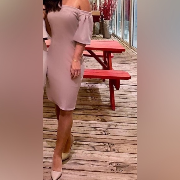 Rinascimento Dresses & Skirts - Rinascimento Off-Shoulder Dress in Blush Wedding Guest or Elegant Event Dress